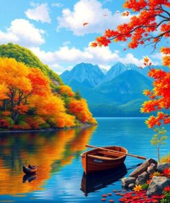 Realistic Autumn Island Bounty Paint By Numbers