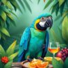 Parrot Dining Paint Numbers