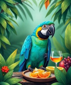 Parrot Dining Paint Numbers