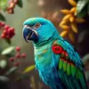 Realistic Azure Parrot Dining Paint By Numbers