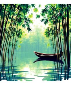 Realistic Bamboo Lagoon Shadows Paint By Numbers