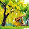 Realistic Banyan Shade Musician Paint By Numbers