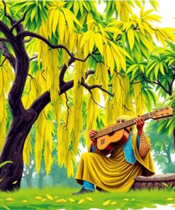 Realistic Banyan Shade Musician Paint By Numbers