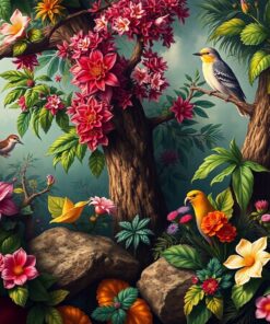Realistic Baroque Jungle Still Paint By Numbers