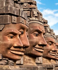 Stone Faces Paint Numbers