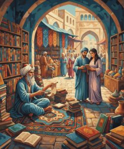 Realistic Bazaar Book Merchant Paint By Numbers