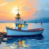 Realistic Beacon Lit Boat Paint By Numbers