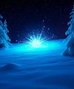 Realistic Bioluminescent Snow Strike Paint By Numbers