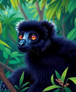 Lemur Jungle Paint Numbers