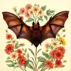 Realistic Botanical Bat Study Paint By Numbers