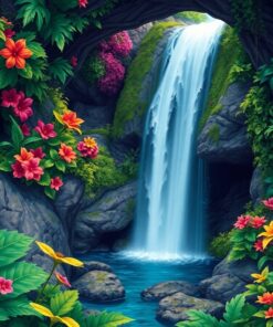 Hidden Waterfall Paint Numbers