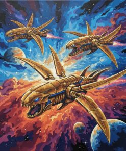 Realistic Brass Predator Flight Paint By Numbers