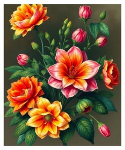 Tiger Blooms Paint Numbers