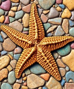 Realistic Brittle Stars Fossil Paint By Numbers