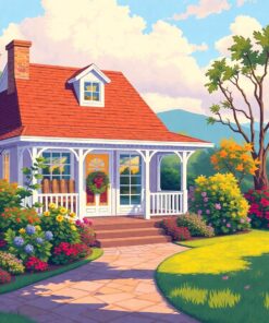 Bungalow Morning Paint Numbers