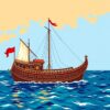 Realistic Byzantine Ocean Ship Paint By Numbers