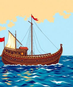 Realistic Byzantine Ocean Ship Paint By Numbers