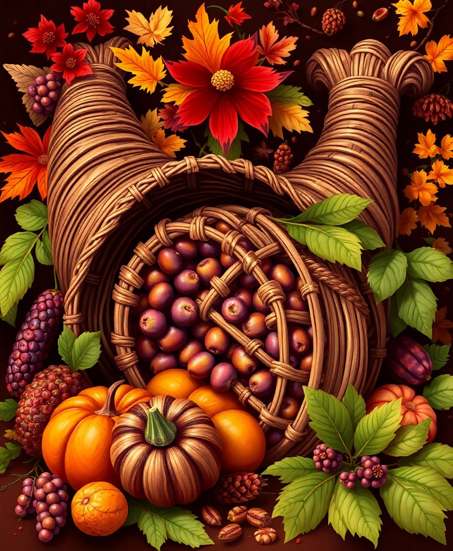 Rattan Cornucopia Paint Numbers Rattan Cornucopia Paint Numbers