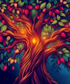 Realistic Cacao Tree Spirit Paint By Numbers