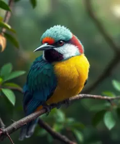 Realistic Canopy Motmot Portrait Paint By Numbers