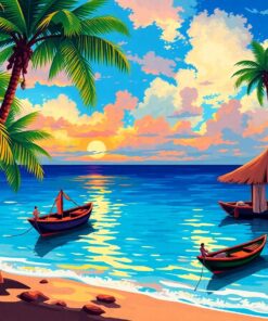 Realistic Caribbean Firelight Study Paint By Numbers