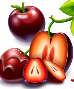 Realistic Chocolate Fruit Drawing Paint By Numbers