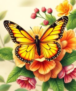 Butterfly Bloom Paint Numbers