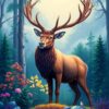 Forest Stag Paint Numbers