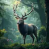 Realistic Cloud Forest Stag Paint By Numbers