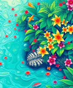 Floral Waters Paint Numbers