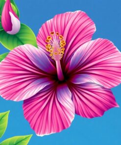 Realistic Coastal Hibiscus Petals Paint By Numbers
