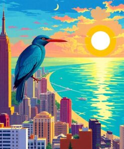 Skyline Bird Paint Numbers