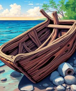 Realistic Coastal Wood Relic Paint By Numbers