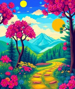 Woodblock Storm Paint Numbers