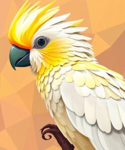 Realistic Cockatoo Golden Geometry Paint By Numbers