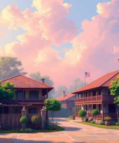 Realistic Colonial Afternoon Haze Paint By Numbers