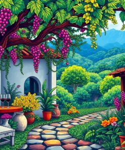 Realistic Colonial Jungle Winery Paint By Numbers