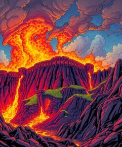 Lava Fortress Paint Numbers