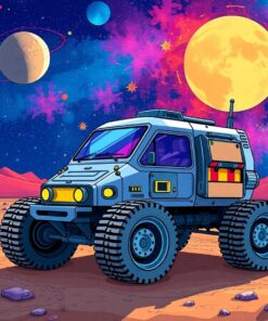 Realistic Cosmic Rover Trek Paint By Numbers