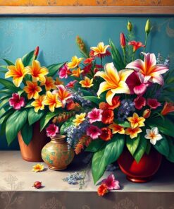 Floral Scene Paint Numbers