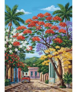 Realistic Cuban Spring Blossoms Paint By Numbers