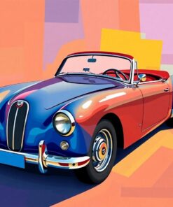 Realistic Cubism Classic Car Paint By Numbers