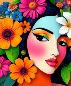 Floral Portrait Paint Numbers