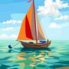 Island Boat Paint Numbers