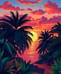 Tropical Dusk Paint Numbers