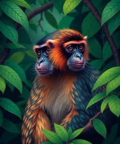 Rainforest Monkey Paint Numbers
