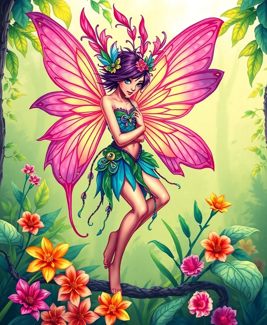 Jungle Fairy Paint Numbers Jungle Fairy Paint Numbers