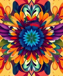 Realistic Deco Bird Symmetry Paint By Numbers