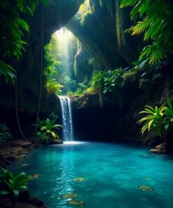 Jungle Cenote Paint Numbers