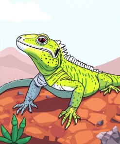 Iguana Basking Paint Numbers